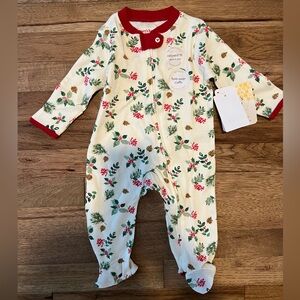 Burt’s Bees Baby One Piece Pajamas 0-3, Christmas Cardinal